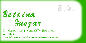 bettina huszar business card